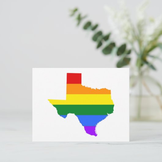 Gay Pride | Texas Rainbow Postkarte (Stehend Vorderseite)