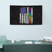 Gay Pride Thin Rainbow Line Amerikanische Flagge Banner (Messeveranstaltung)
