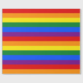 Gay Pride Thin Stripe Geschenkpapier (Flach)