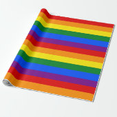 Gay Pride Thin Stripe Geschenkpapier (Ungerollt)
