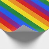 Gay Pride Thin Stripe Geschenkpapier (Ecke)