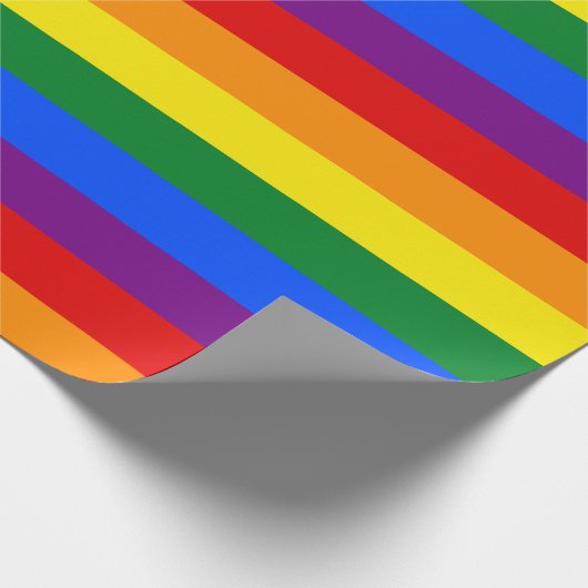 Gay Pride Thin Stripe Geschenkpapier (Ecke)