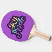 Gay Pride Tischtennis Schläger (Seitenansicht)