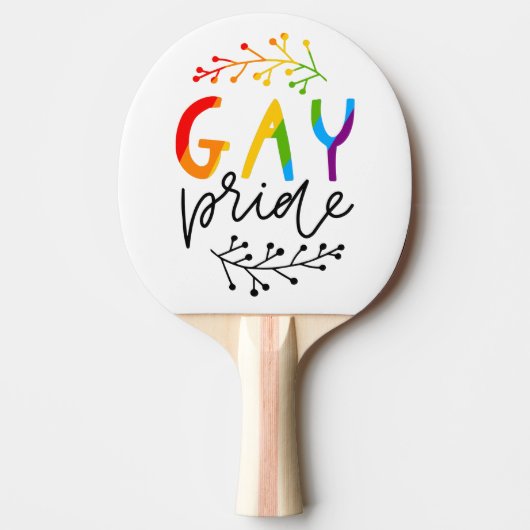 Gay Pride Tischtennis Schläger (Vorderseite)