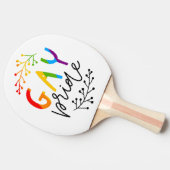 Gay Pride Tischtennis Schläger (Seitenansicht)