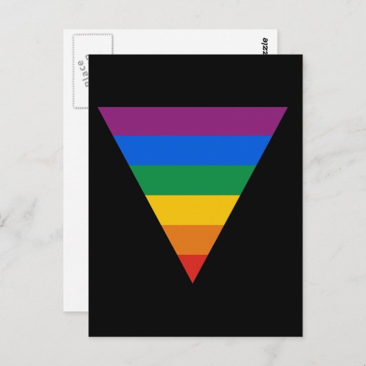Gay Pride Triangle Postkarte (Vorne/Hinten)