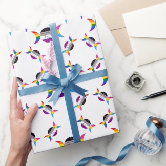 Gay Pride Triple Moon Goddess Pentagramm Geschenkpapier