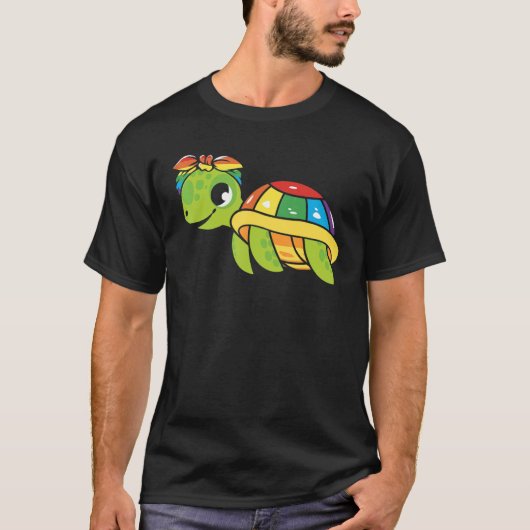 Gay Pride Turtle LGBT Q Cute Animal Rainbow Pride  T-Shirt (Vorderseite)