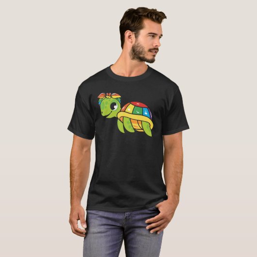 Gay Pride Turtle LGBT Q Cute Animal Rainbow Pride  T-Shirt (Vorne ganz)
