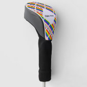 Gay Pride- und Regenbogenflagge mit Ihrem Namen Golf Headcover (angewinkelt)