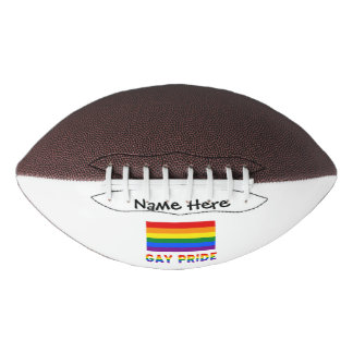 Gay Pride- und Regenbogenflagge Personalisiert Football