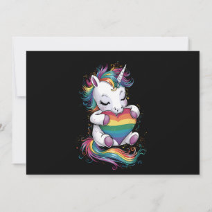 Gay Pride Unicorn Herzenragenbogen Flag Lgbt Einladung