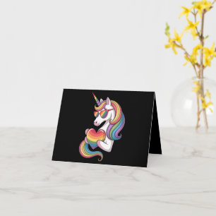 Gay Pride Unicorn Herzenragenbogen Flag LGBT Karte