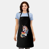 Gay Pride Unicorn Herzenragenbogen Flag LGBT Schürze (Getragen)