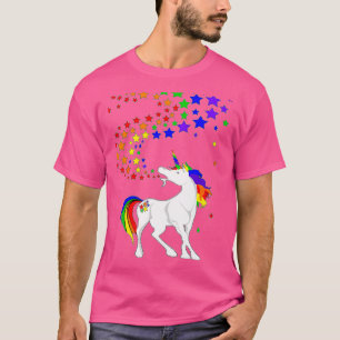 Gay Pride Unicorn Speedbows Stars T-Shirt