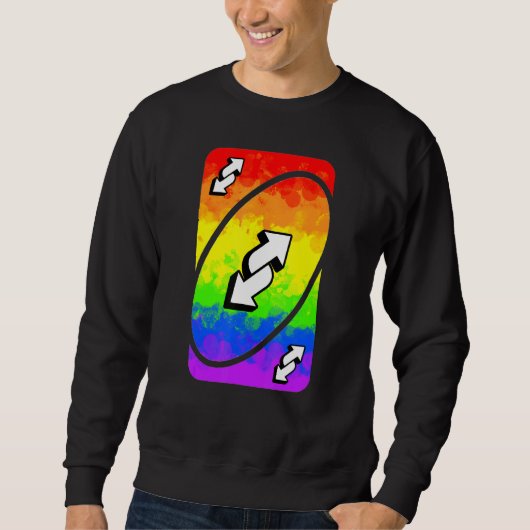 Gay Pride Uno-Karte Sweatshirt (Vorderseite)
