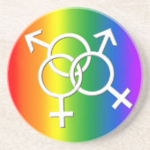Gay Pride Untersetzer LGBT Pride Rainbow Drink Unt (Vorne)