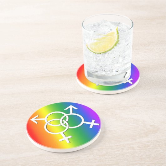 Gay Pride Untersetzer LGBT Pride Rainbow Drink Unt (Seite)