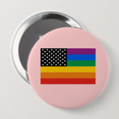 Gay Pride-US Flagge Button (Vorne & Hinten)