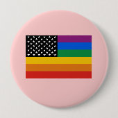 Gay Pride-US Flagge Button (Vorderseite)