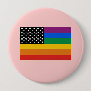 Gay Pride-US Flagge Button