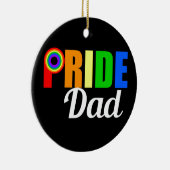 Gay Pride Vater LGBTQ Vatertag Keramik Ornament (Rechts)