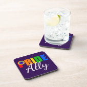 Gay Pride-Verbündeter Getränkeuntersetzer (Rechte Seite)