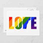 Gay Pride Vermont Love Postcard Postkarte (Vorne/Hinten)