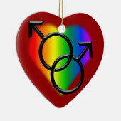 Gay Pride-Verzierungs-personalisierte Keramik Ornament (Rechts)