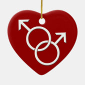 Gay Pride-Verzierungs-personalisierte Keramik Ornament (Hinten)