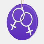 Gay Pride-Verzierungs-personalisierte Keramik Ornament (Links)