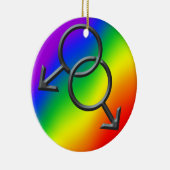 Gay Pride-Verzierungs-personalisierte Keramik Ornament (Rechts)