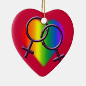 Gay Pride-Verzierungs-personalisierte Keramikornament (Rechts)