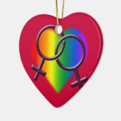 Gay Pride-Verzierungs-personalisierte Keramikornament (Links)
