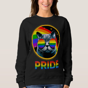 Gay Pride Vintag Lgbt Rainbow Flag Lesbian Bisexu Sweatshirt
