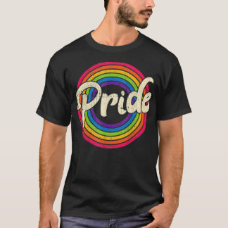 Gay Pride Vintag LGBT Rainbow Flag Lesbian Bisexu T-Shirt