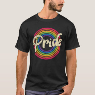 Gay Pride Vintag LGBT Rainbow Flag Lesbian Bisexu T-Shirt