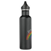 Gay Pride Vintage Rainbow LGBT Liebe Liebe Edelstahlflasche (Links)