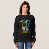 Gay Pride von Frauen mit LGBit jedes große Mädchen Sweatshirt (Vorne ganz)