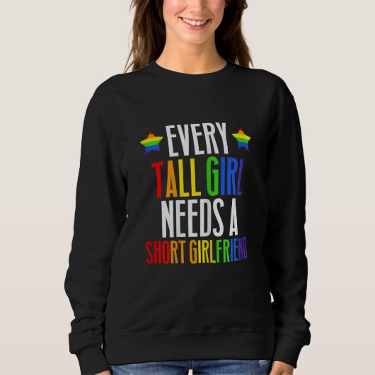 Gay Pride von Frauen mit LGBit jedes große Mädchen Sweatshirt (Vorderseite)