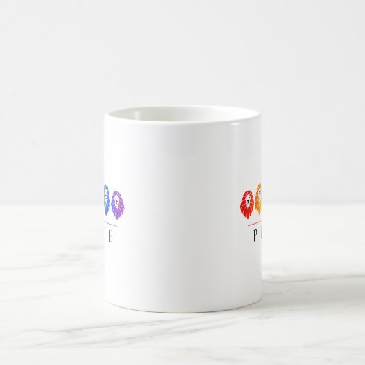 Gay Pride von Löwen - LGBT Kaffeetasse (Mittel)