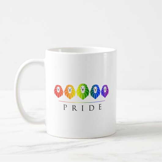 Gay Pride von Löwen - LGBT Kaffeetasse (Links)