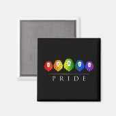 Gay Pride von Löwen - LGBT Magnet (Vorderseite/Rückseite)