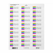 Gay Pride Watercolor Rainbow Rücksendeadresse (Vorne)