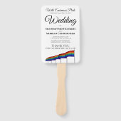 Gay Pride Wedding Fans mit Programm Fächer (Vorderseite)