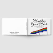 Gay Pride Wedding Guest Book - Schwarzer Text Gästebuch (Voll)