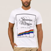 Gay Pride Wedding Rainbow Flags T - Shirt (Vorderseite)