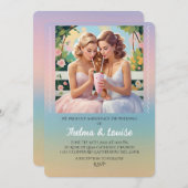 " GAY PRIDE WEDING INVITATION " EINLADUNG (Vorne/Hinten)