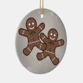 Gay Pride Weihnachten Gingerbrot Männer Couple Keramikornament (Rechts)