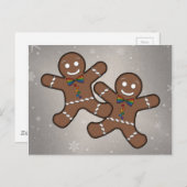 Gay Pride Weihnachten Gingerbrot Männer Couple Postkarte (Vorne/Hinten)